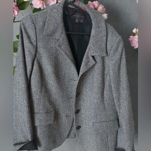 ⭐ Nina McLemore 100% Lambswool Herringbone Blazer